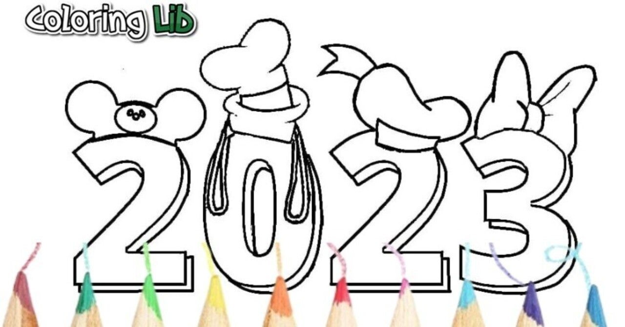 Free printable happy new year coloring pagesïcoloringlib