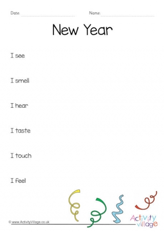 New year acrostic printable for kids