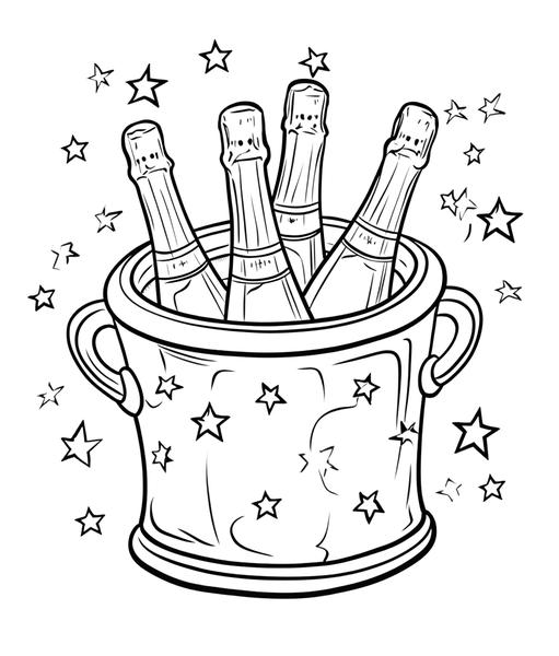 Free printable new years coloring pages list