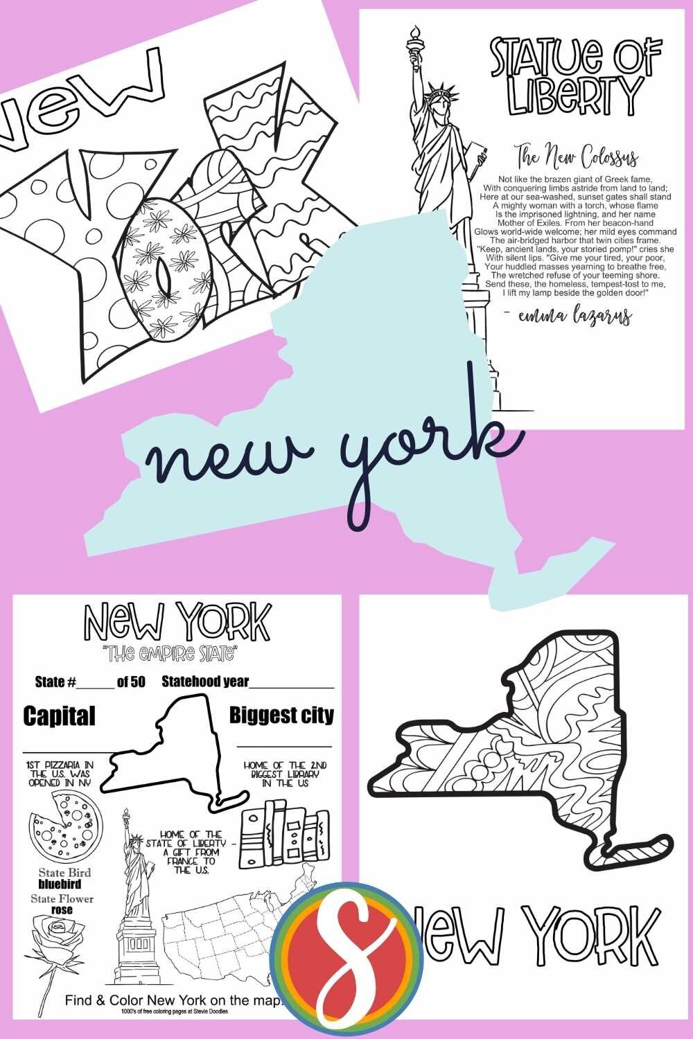 Free new york coloring pages â stevie doodles