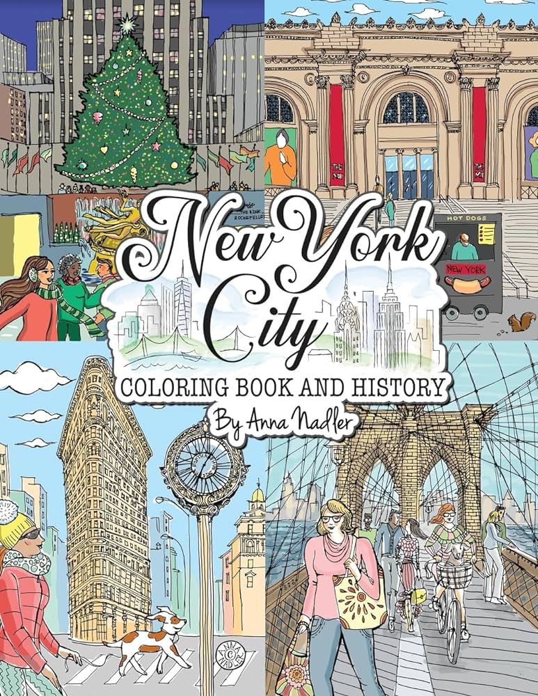 Buy new york city colorg book history illustrated colorg pages of nycs famous sites learn historical facts of each famous location as you color travel and cities book onle at
