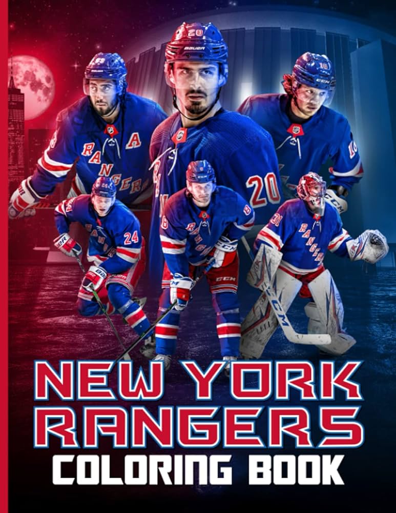 New york rangers coloring book beautiful simple designs new york rangers adult coloring books for women and men yukichi muranaka books