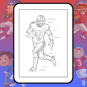 Football coloring book for boys ages