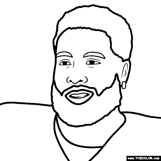 Odell beckha jr coloring page