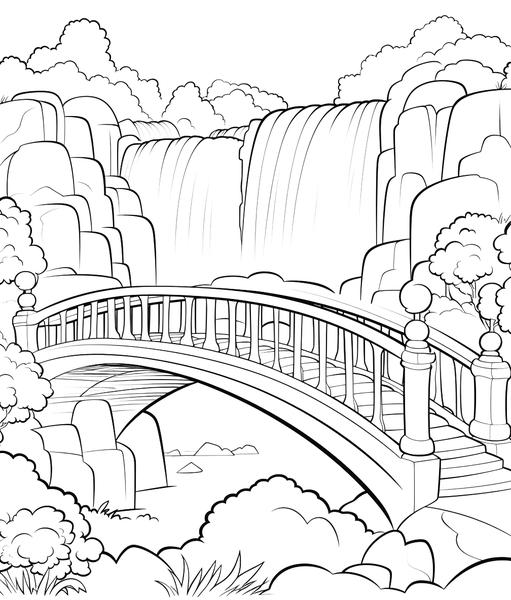 Free printable waterfall coloring pages list