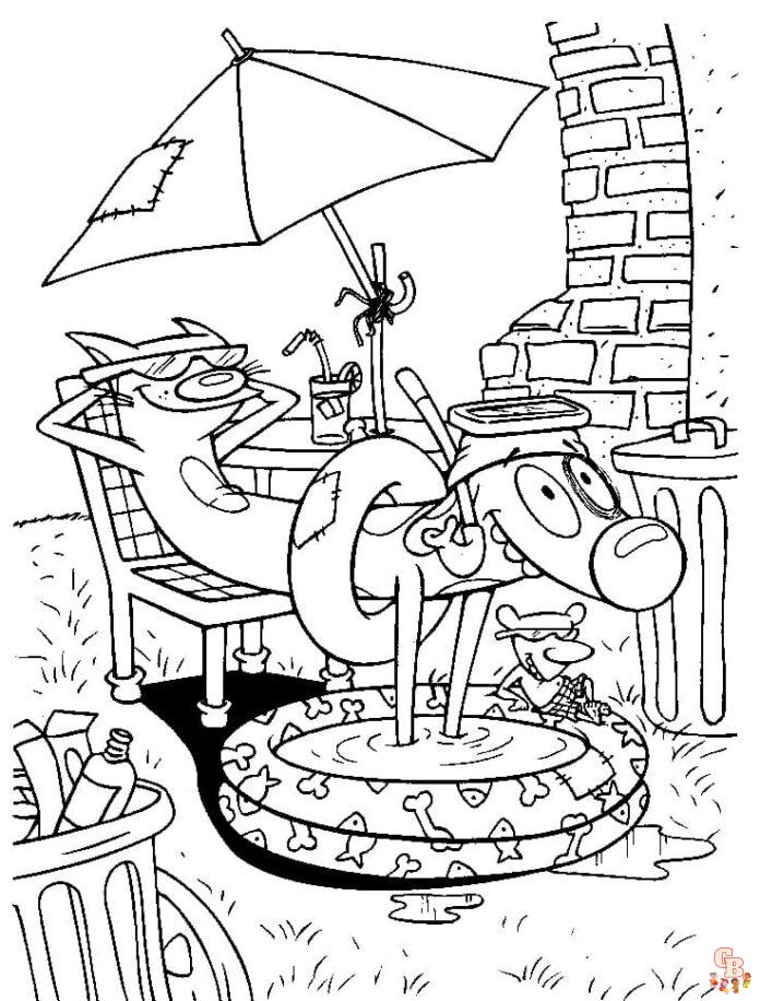 Discover the best catdog coloring pages