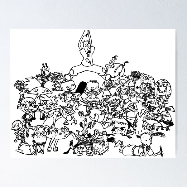 Childhood collage in black and white poster for sale by snostalgicart