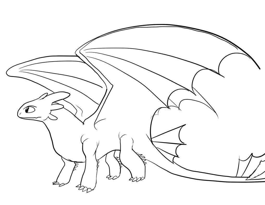 Night fury reference sheet uncolored by sarahyou on