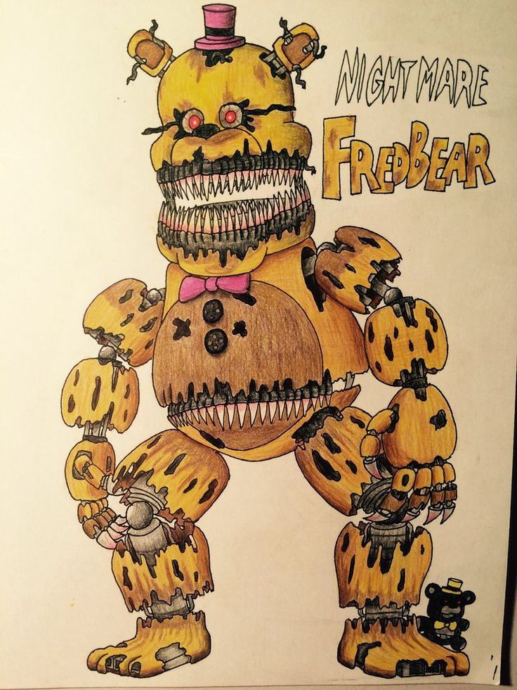 Nightmare fredbear fnaf coloring pages fnaf drawings nightmare before christmas tattoo