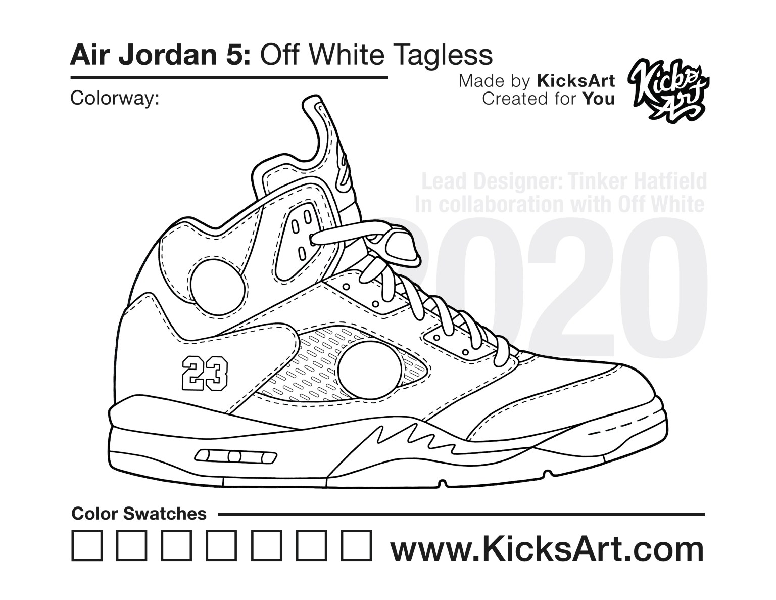 Air jordan sneaker coloring pages