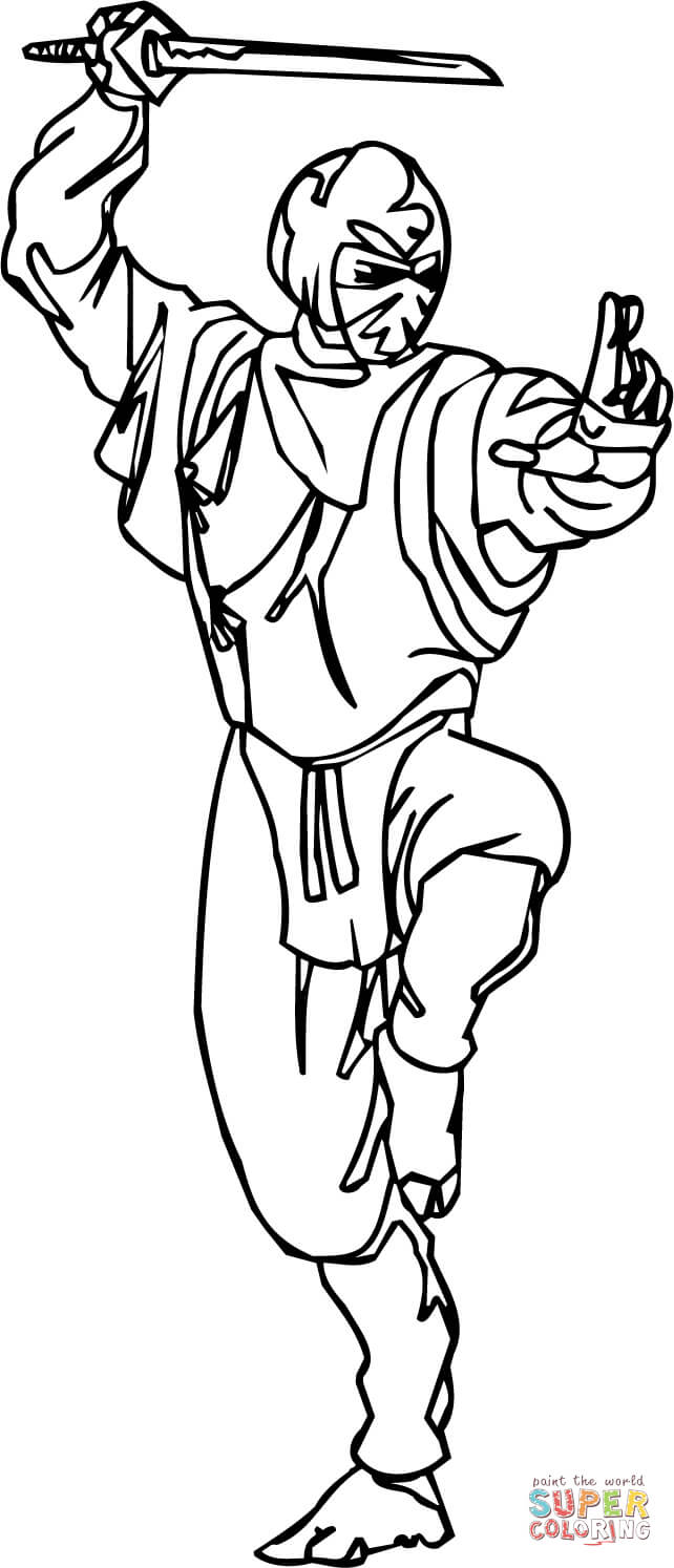 Ninja bat pose coloring page free printable coloring pages