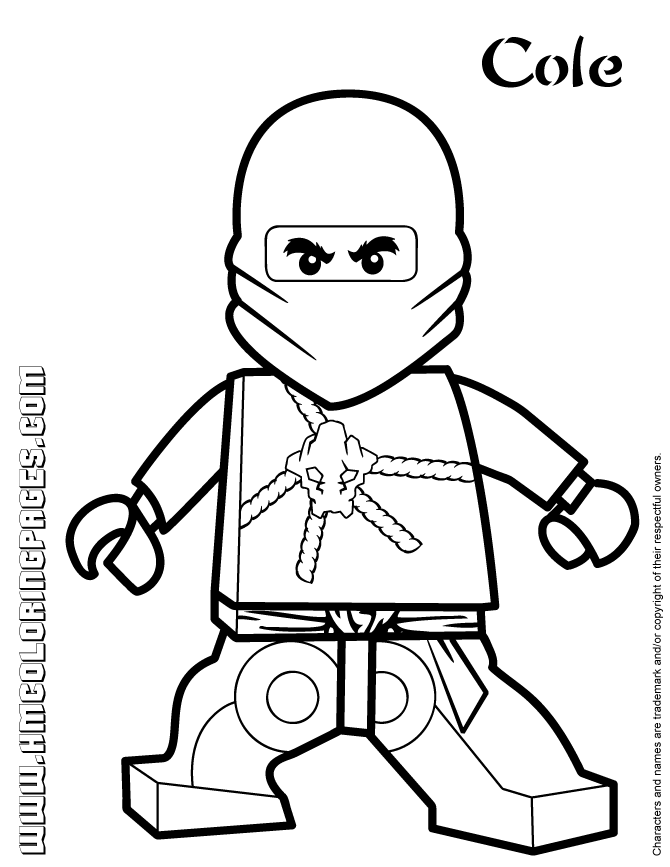 Lego ninjago cole coloring page ausmalbilder lego