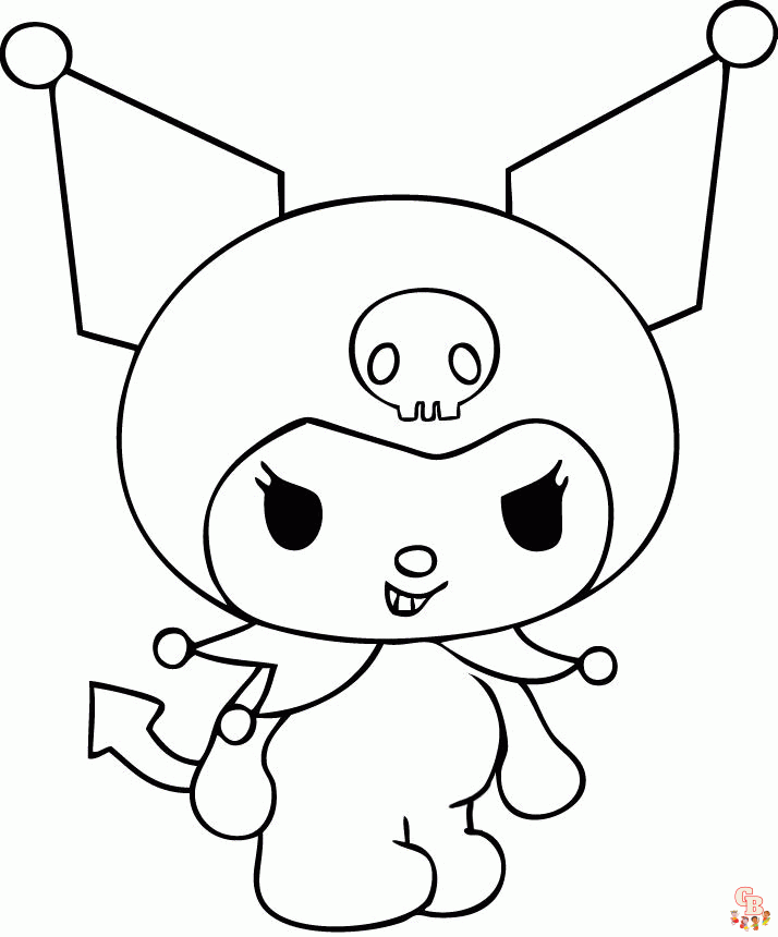Dibujos para colorear kuromi imprimibles gratis y fãcil de imprimir