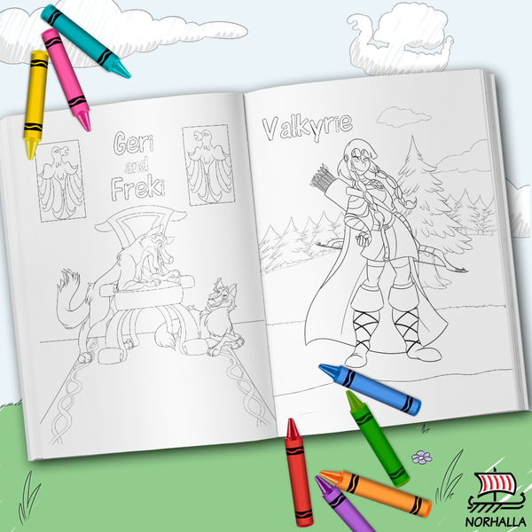 Norse mythology coloring book â inc