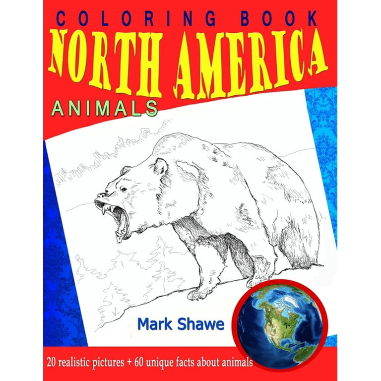 Animal planet coloring book north america animals realistic pictures unique facts about animals series paperback