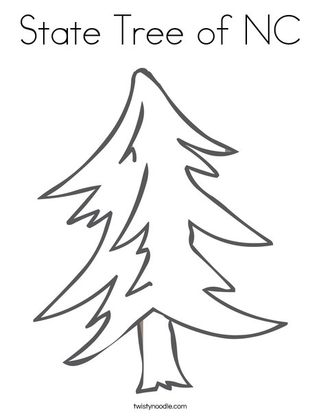 State tree of nc coloring page
