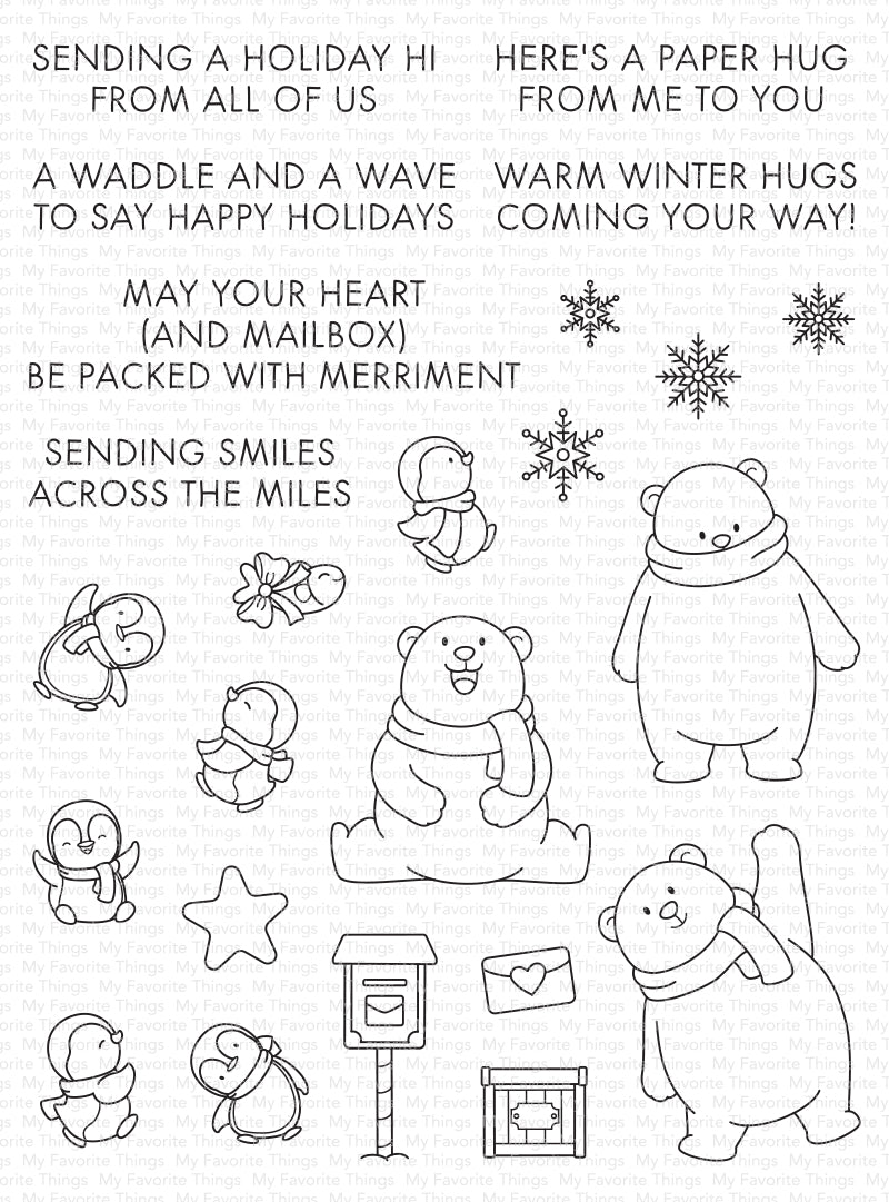 My favorite things north pole pals clear stamps yuzu â simon says stamp