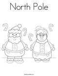 North pole coloring page