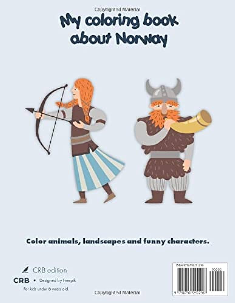 My loring book about norway loring pages of animals landscapes and characters kids