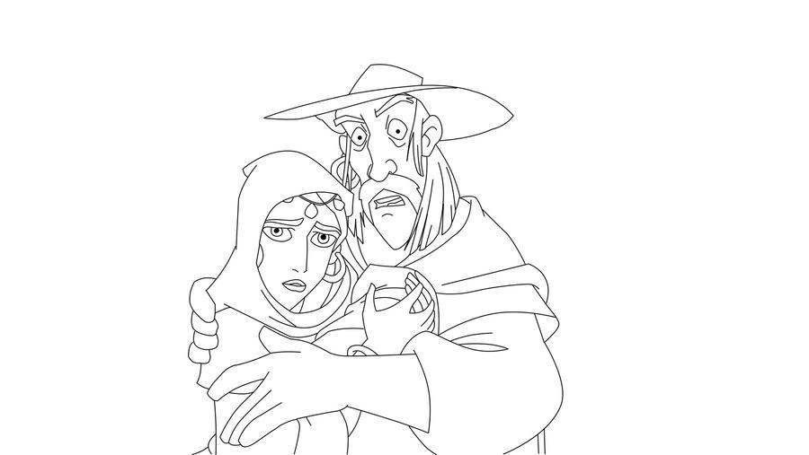 Quasimodos parents coloring page by princesshannahbee on