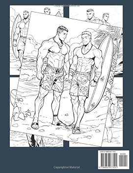 Summer muscle men loring book seductive loring pages about naked guys provide relaxation and creativity for handsome men lovers clara rasmussen books