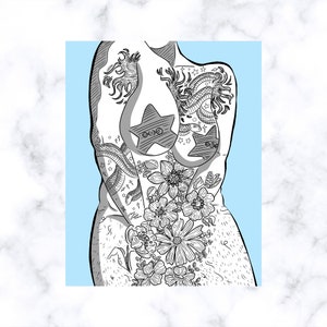 Nude coloring sheet