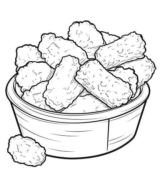 Free printable food coloring pages list