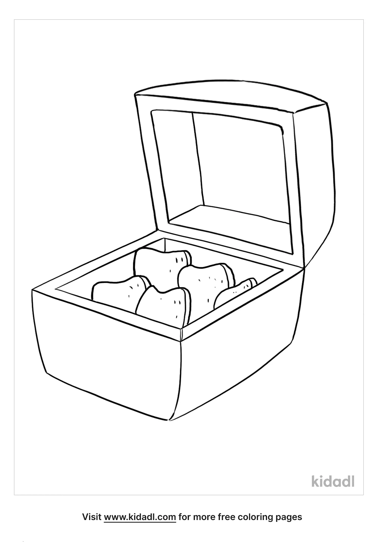 Free chicken nugget coloring page coloring page printables