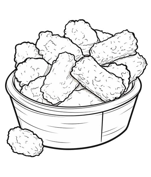 Free printable food coloring pages list