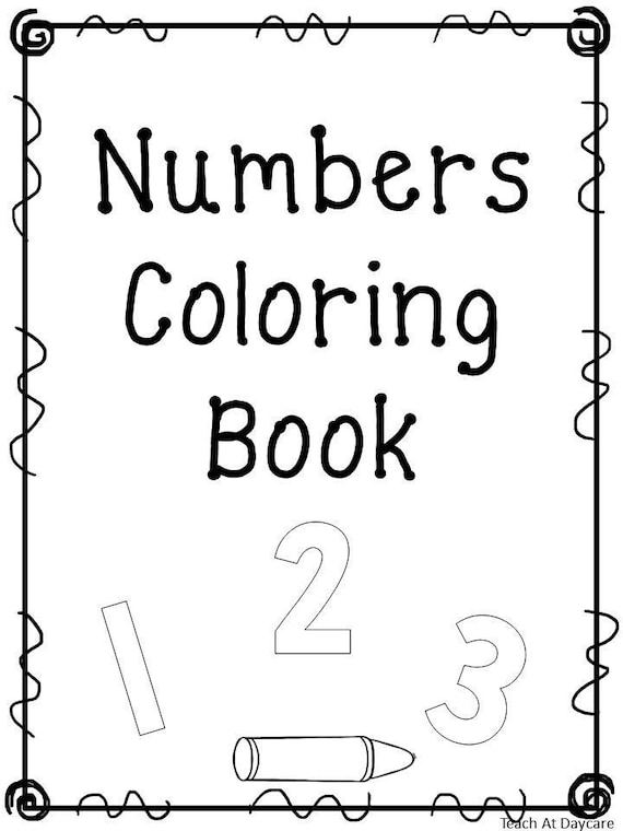 Printable number coloring book worksheets numbers