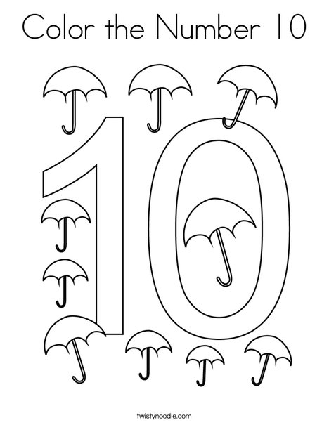 Color the number coloring page