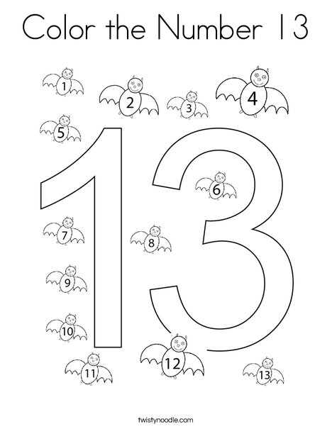 Color the number coloring page