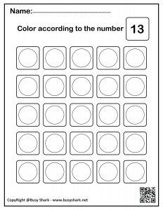 Numbers dot markers activity free coloring pages