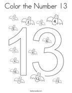 Number coloring pages