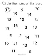 Number coloring pages