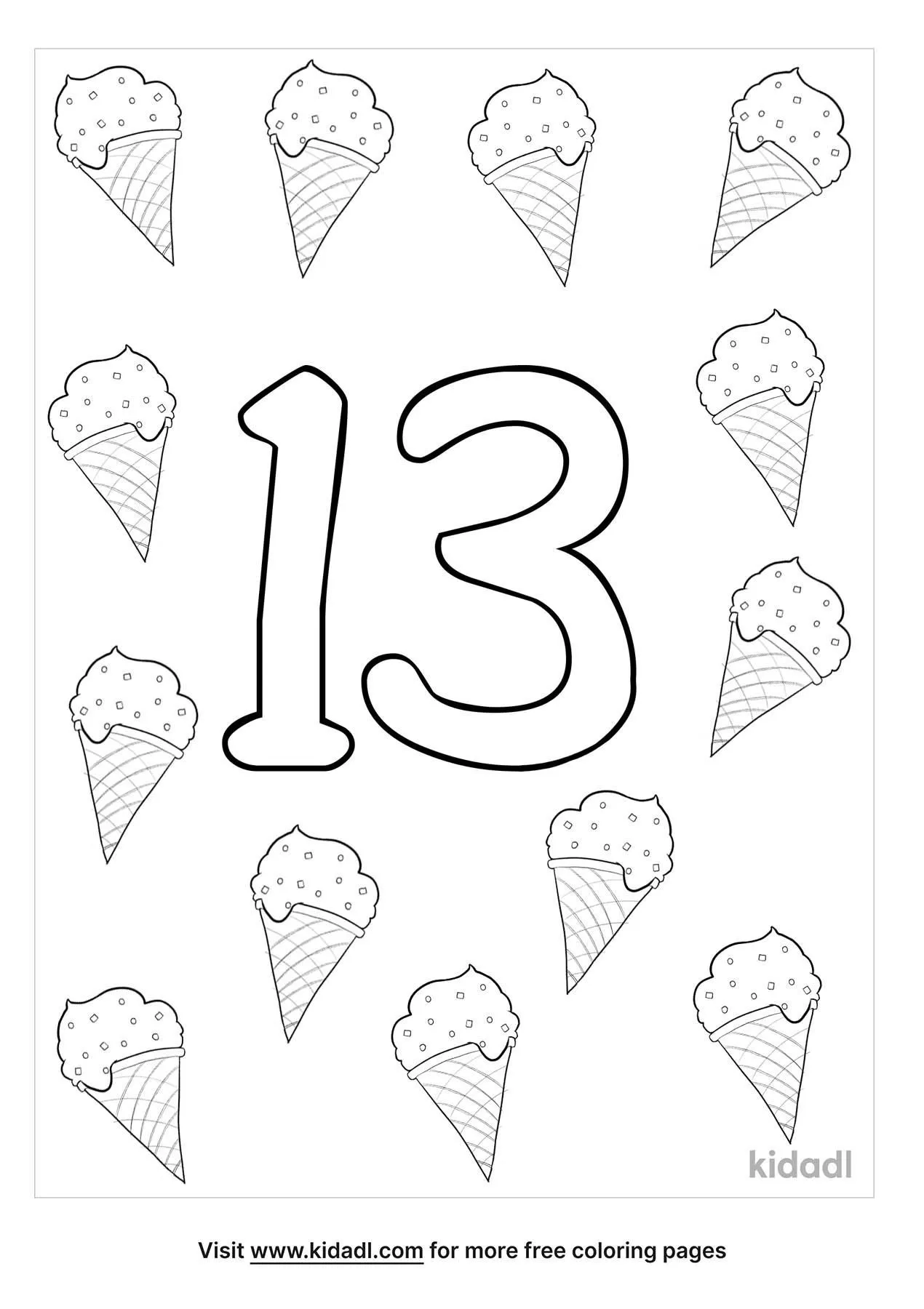 Free number coloring page coloring page printables