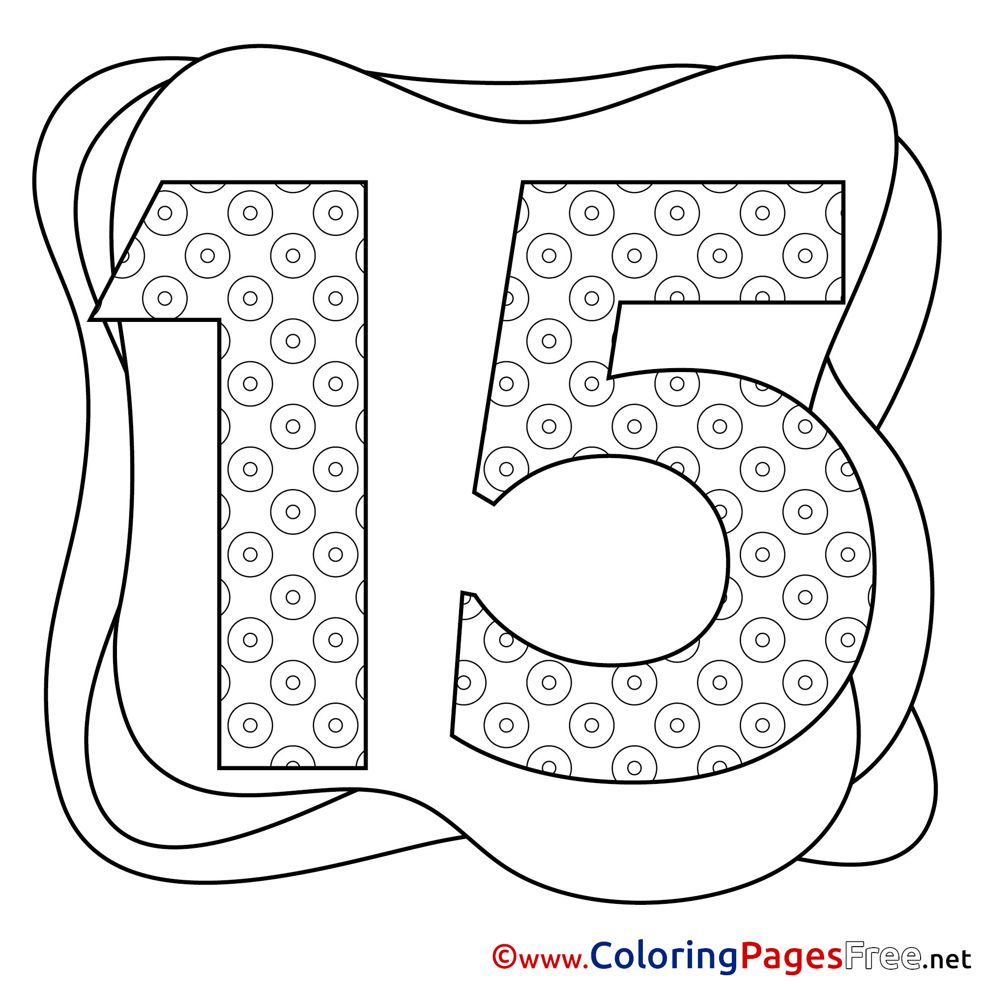 Years coloring pages happy birthday for free