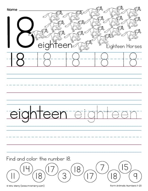 Free tracing numbers worksheets