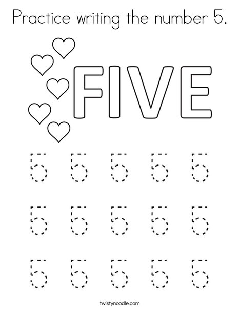 Practice writing the number coloring page