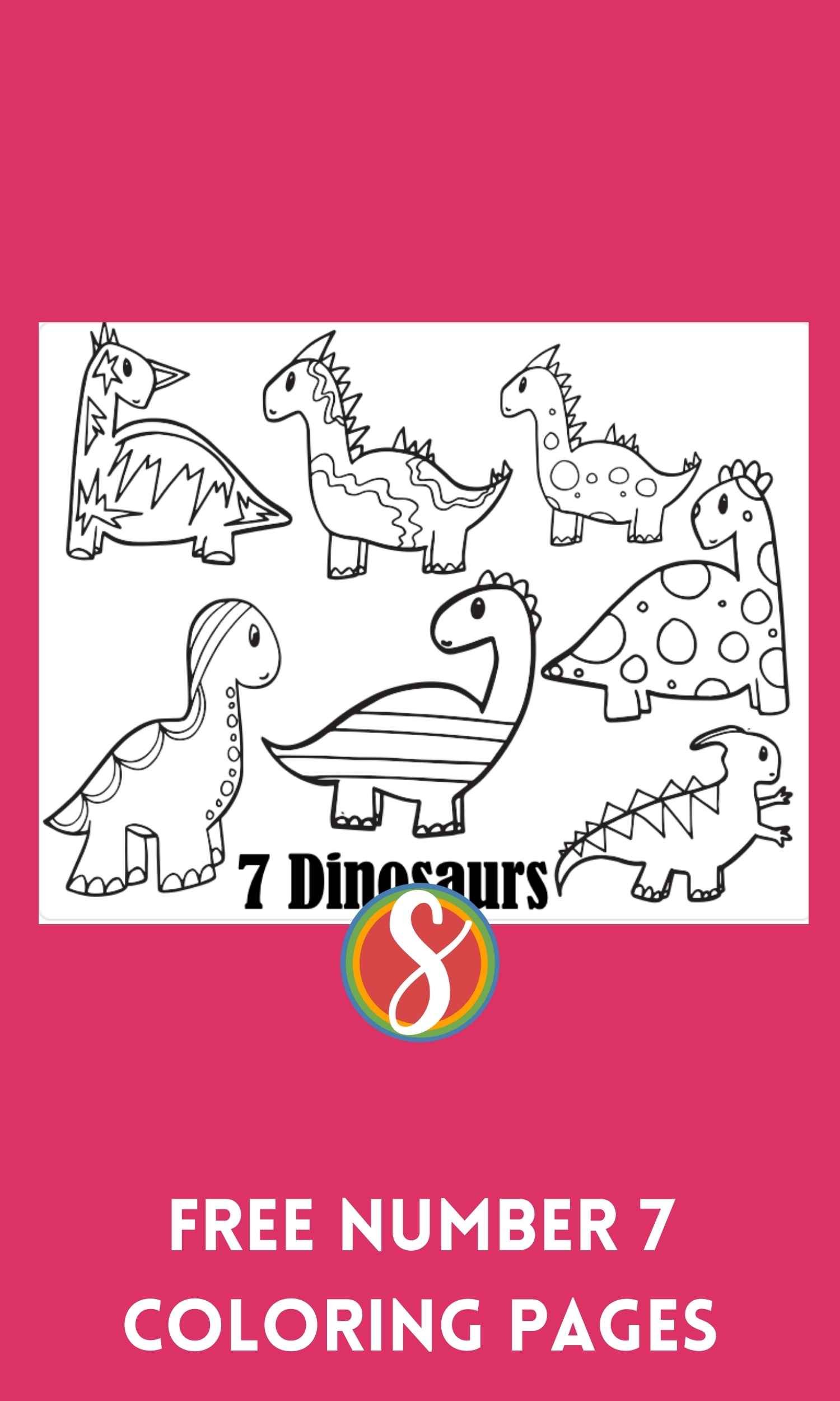 Free number coloring pages â stevie doodles