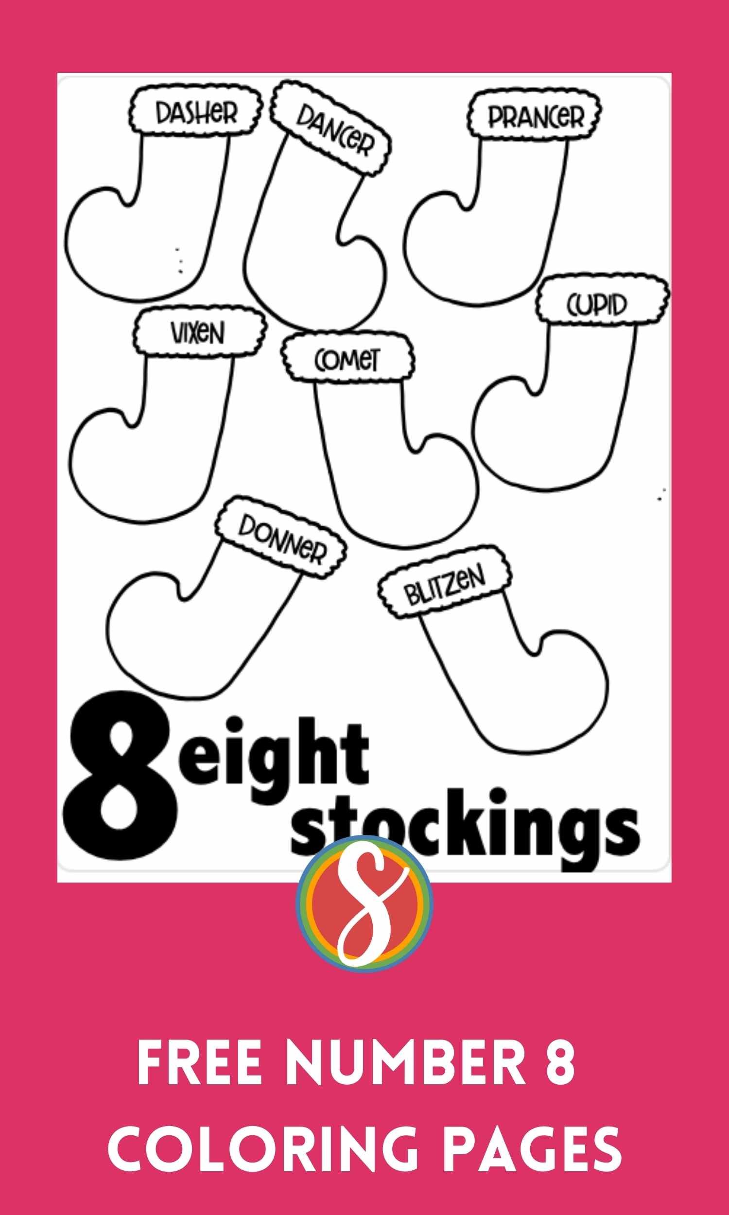 Free number coloring pages â stevie doodles