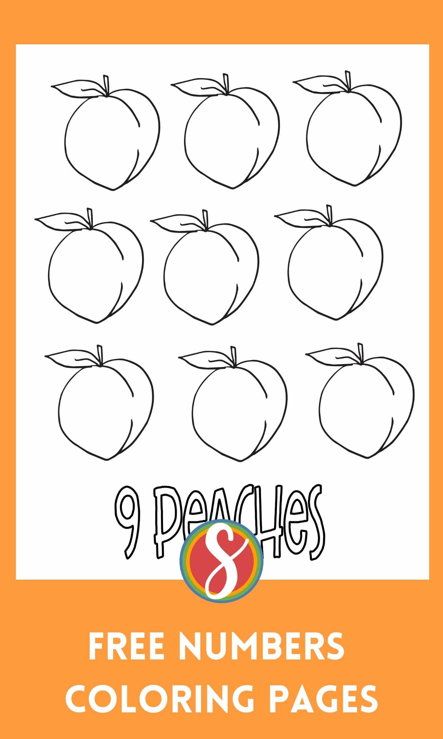 Free number coloring page printables â stevie doodles