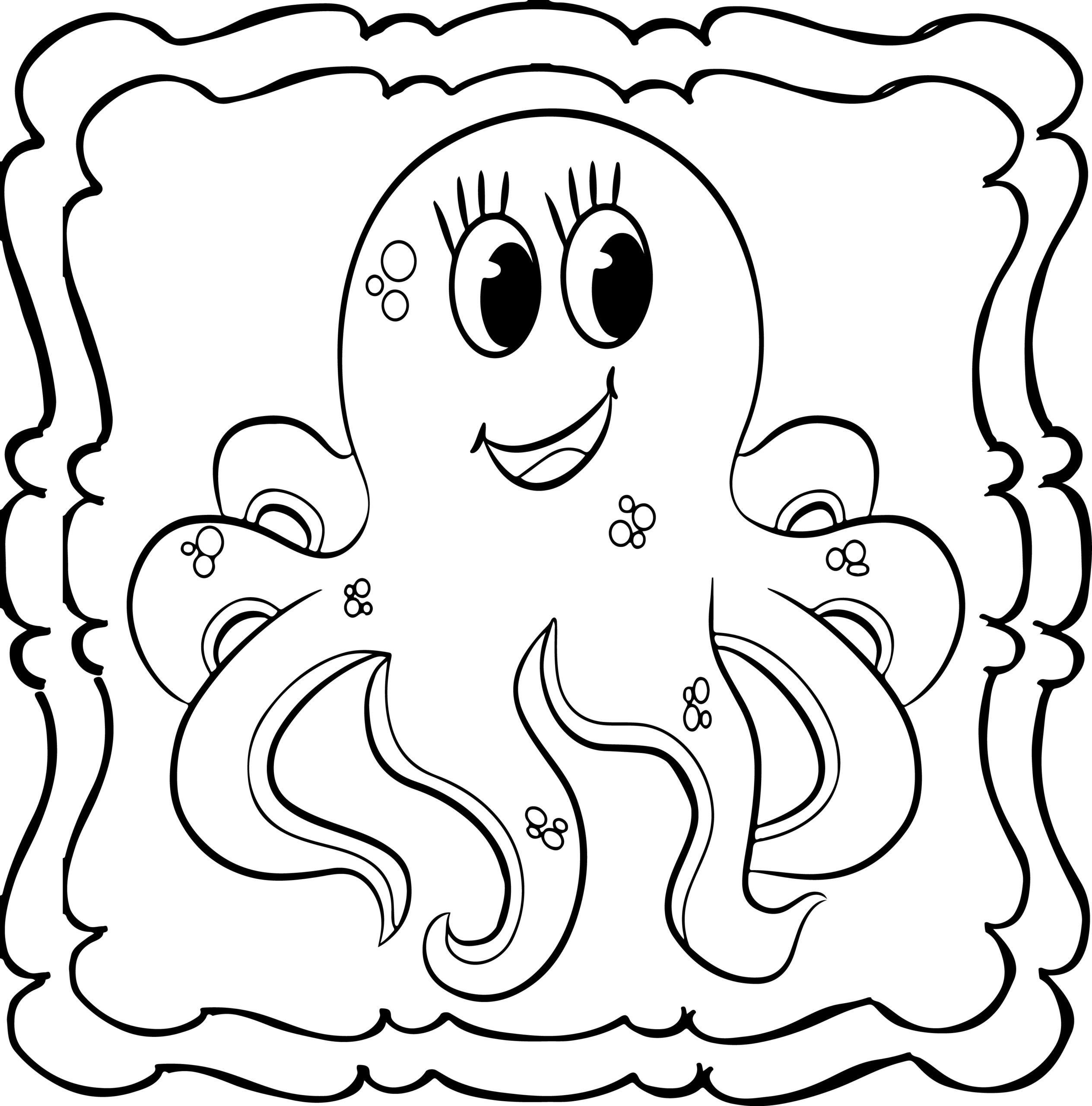 Octopus coloring book easy and fun octopuses coloring book for kids made by teachers