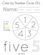 Number coloring pages