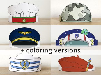Nurse cap printable paper crown