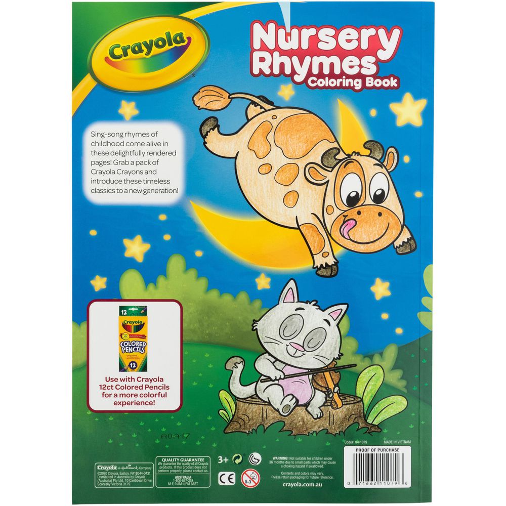 Crayola nursery rhymes colouring book pages