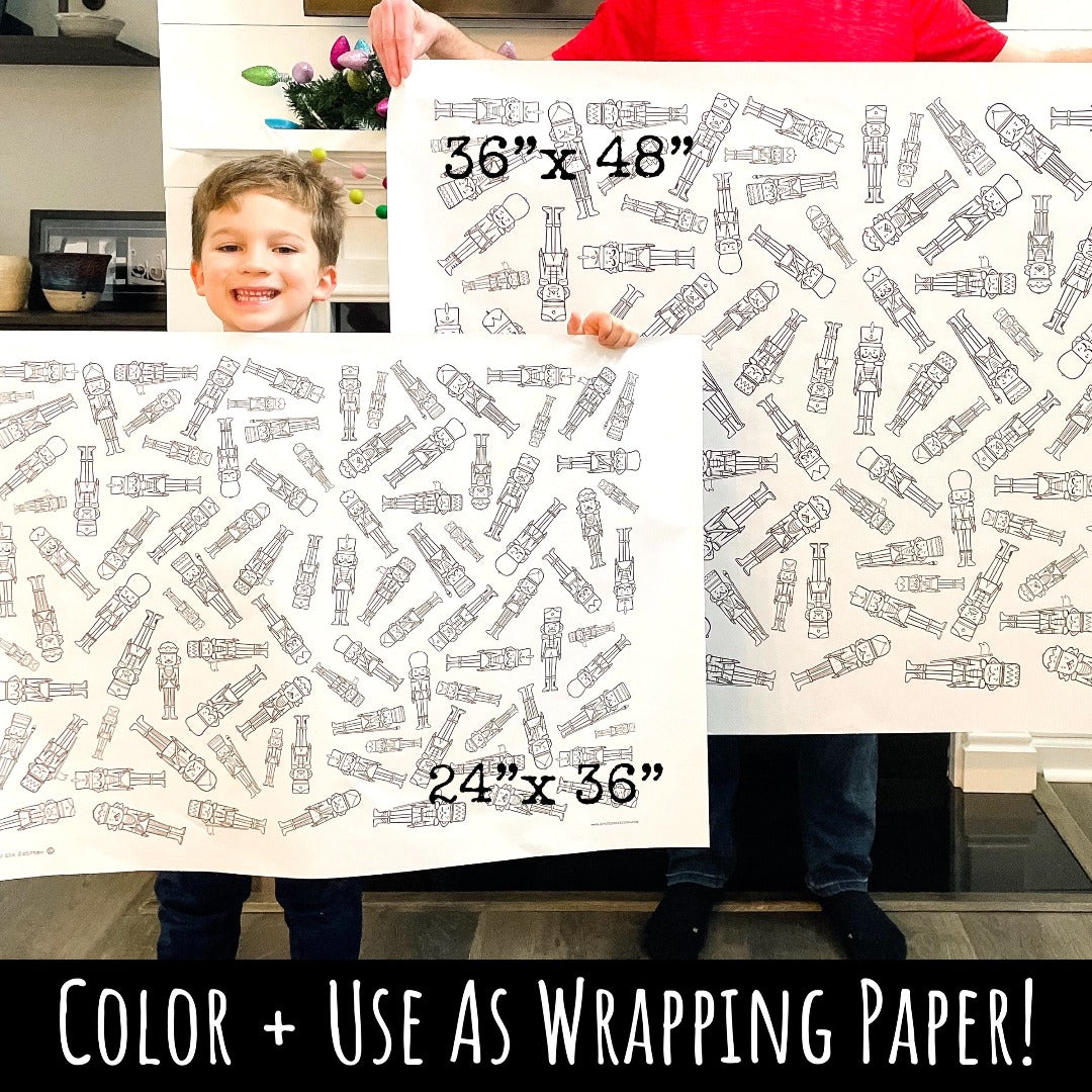 Nutcracker coloring poster printable