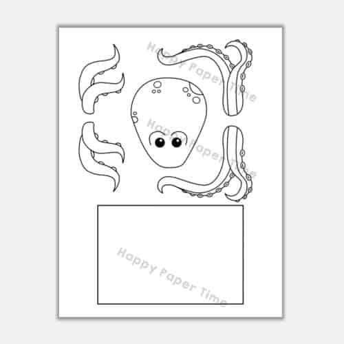 Octopus toilet paper roll printable coloring