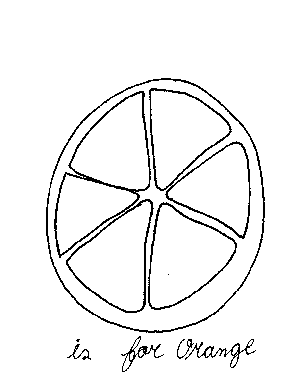 O is for orange coloring page