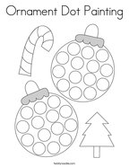 O is for ornament coloring page
